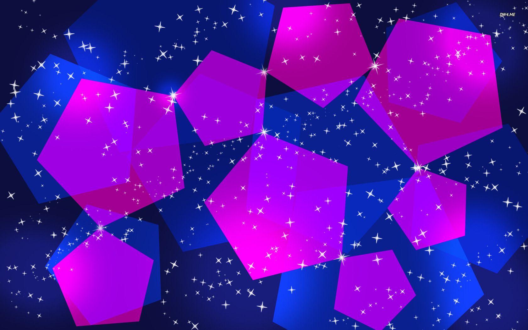 Blue and pink pentagons wallpaper wallpaper