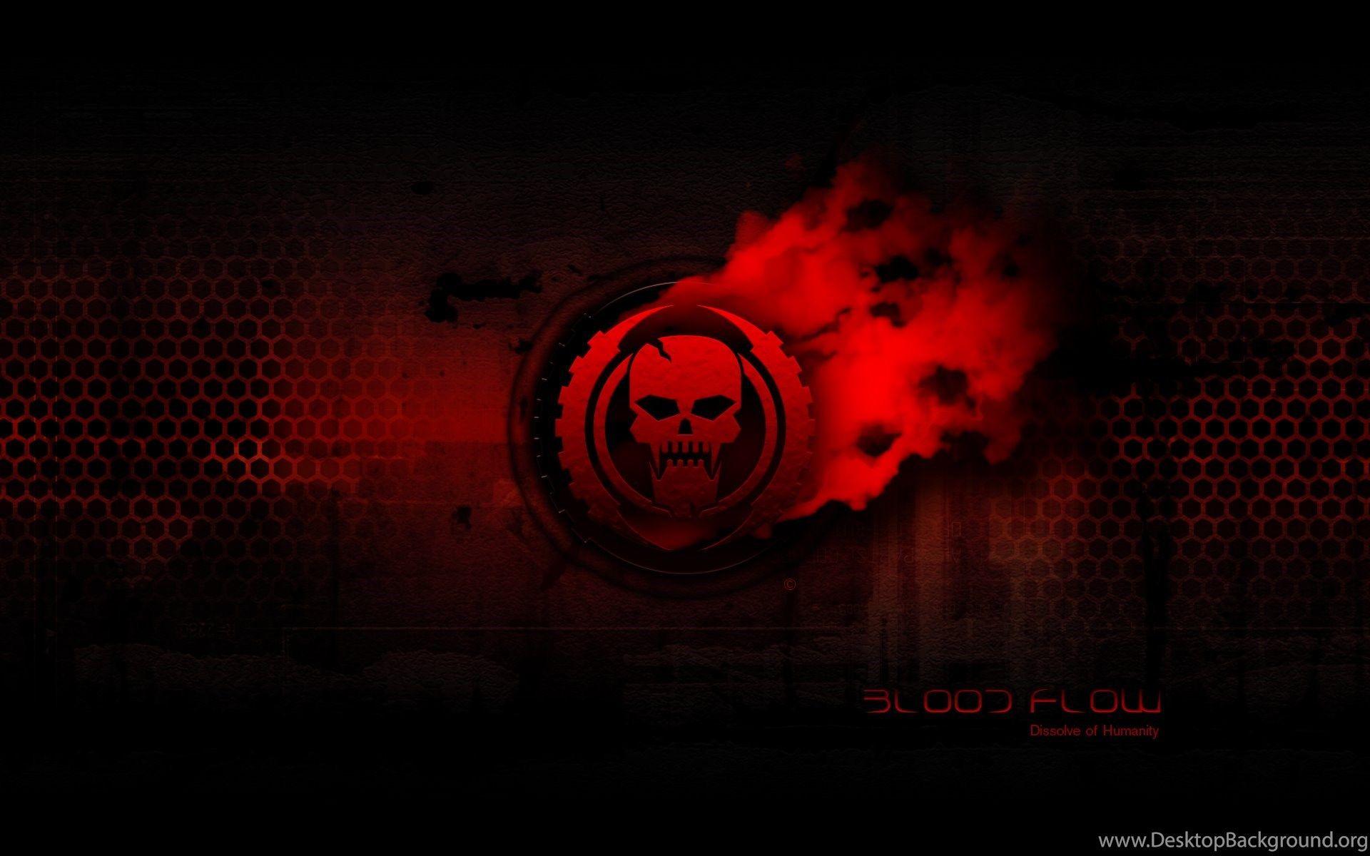 Wallpapers Fire Red Skull Blood Flow High Definition 1920x1200