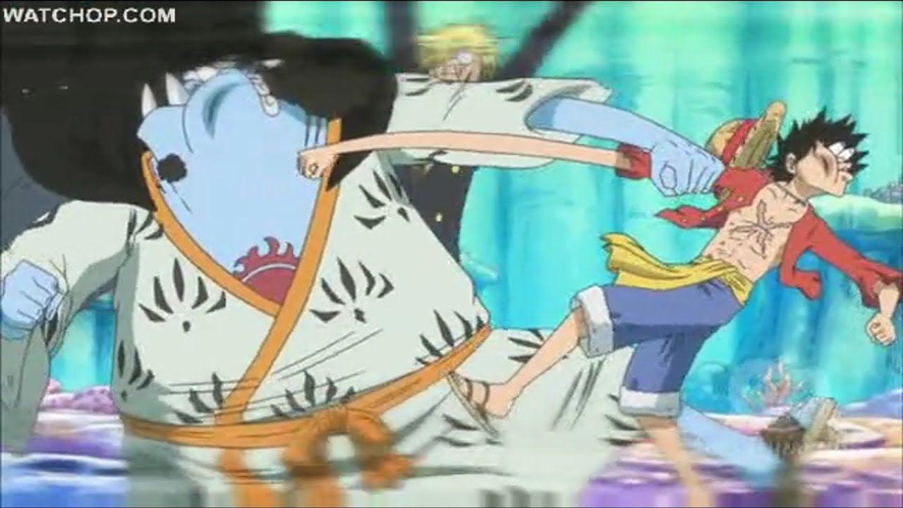 One Piece funny scene, Sanji and Jinbe epic fail