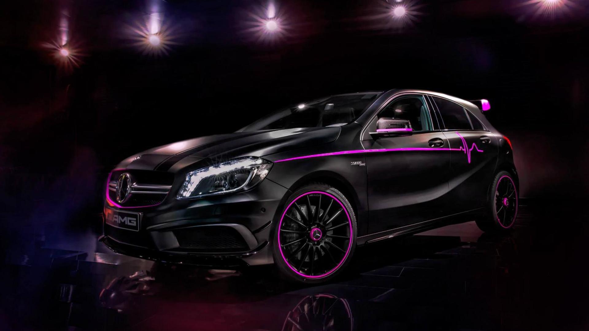Mercedes A 45 AMG gets a pink makeover by the AMG Performance Studio