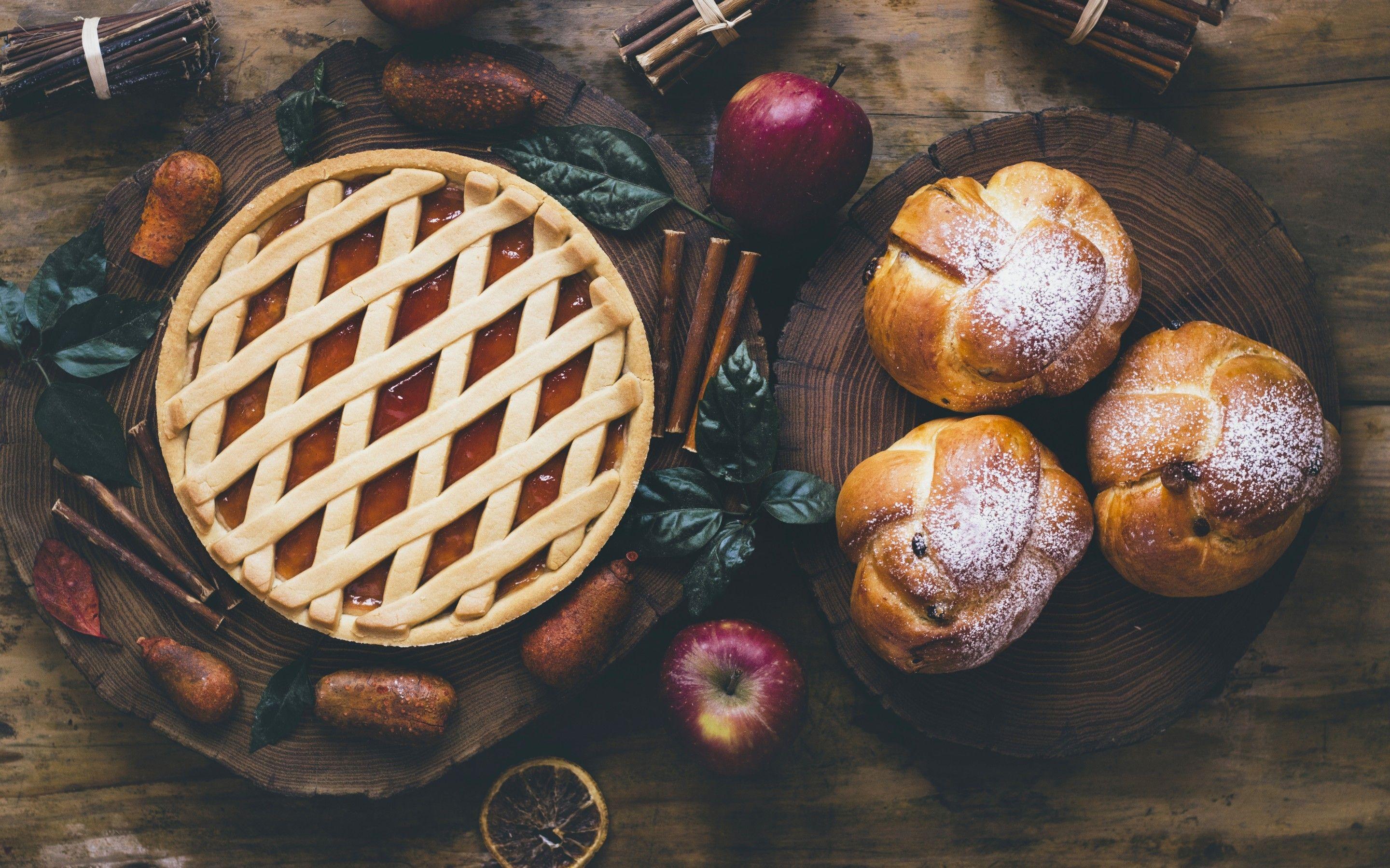 Download 2880x1800 Pie, Apple, Pastry, Dessert Wallpaper