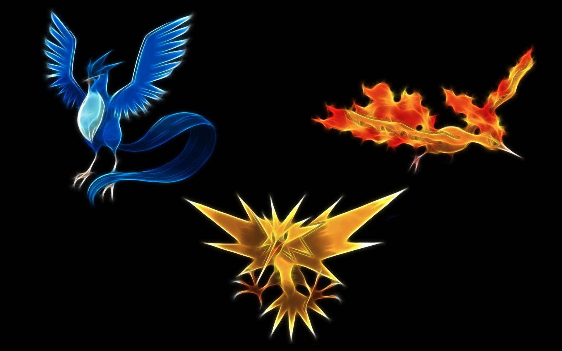 The legendary birds, Articuno, Zapdos, and Moltres!!!. Pokémon