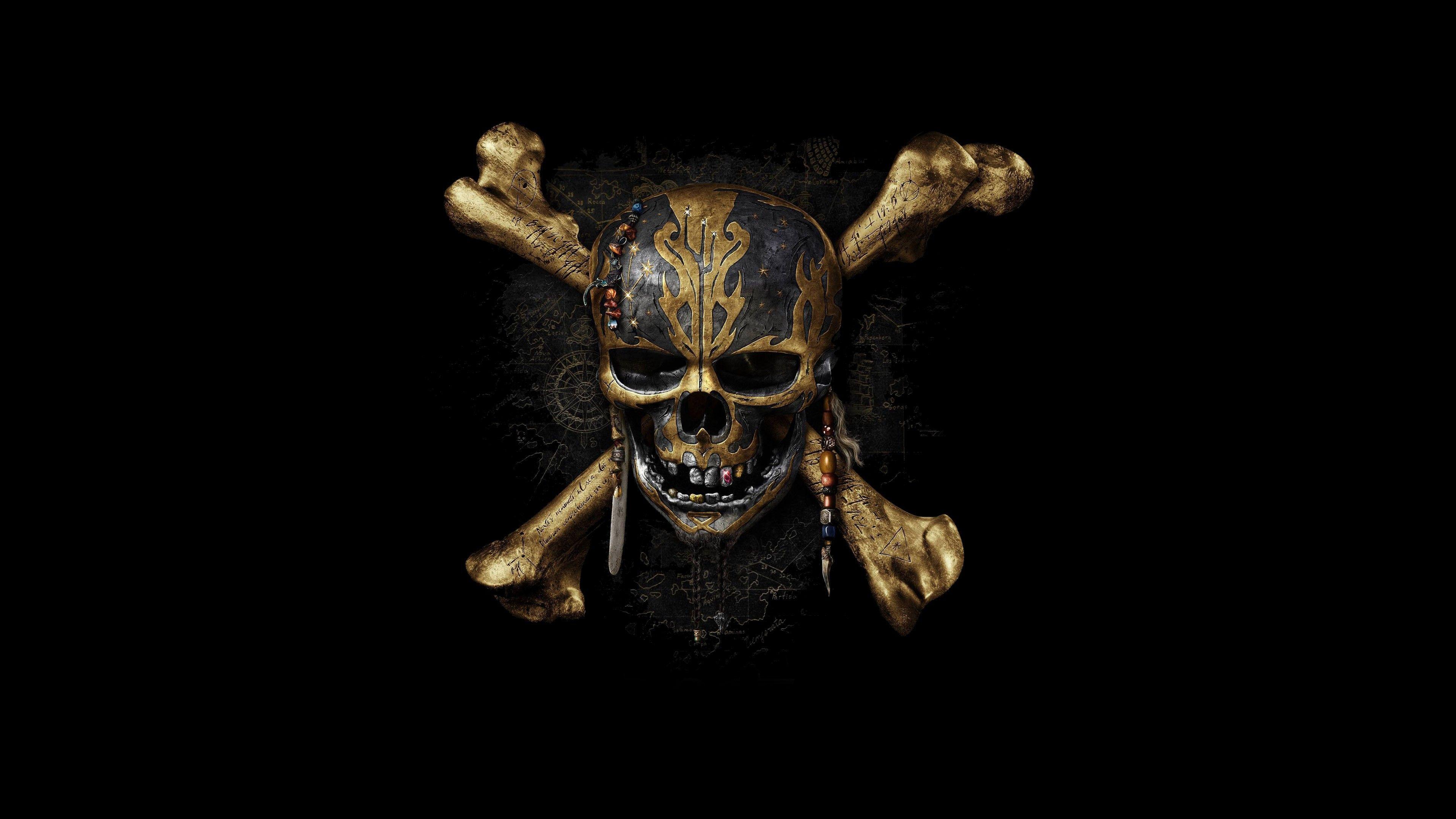 Pirates Of The Caribbean Dead Men Tell No Tales 2017 Movie Logo 4K