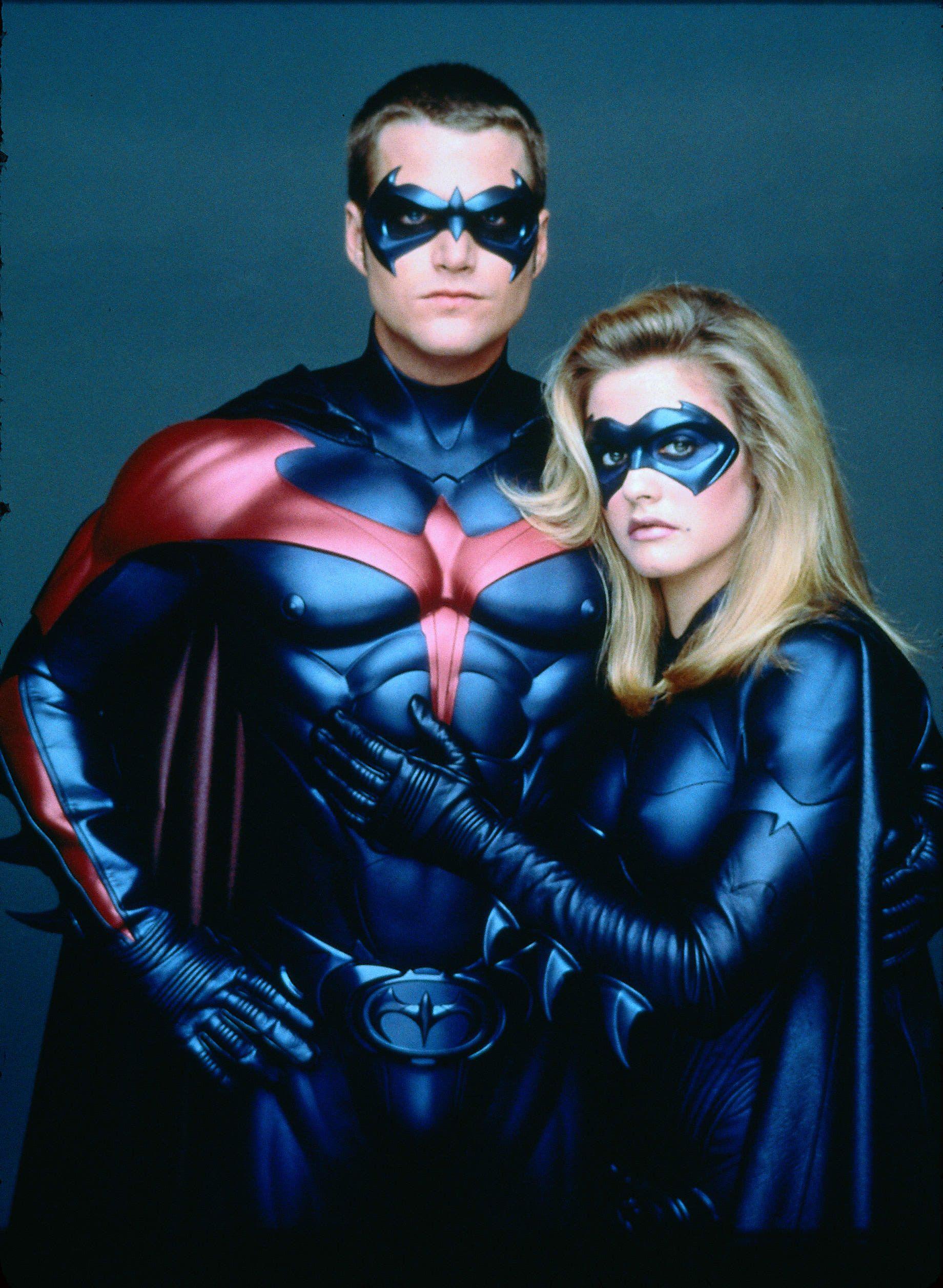 Chris O'Donnell as Robin and Alicia Silverstone as Batgirl. Batman