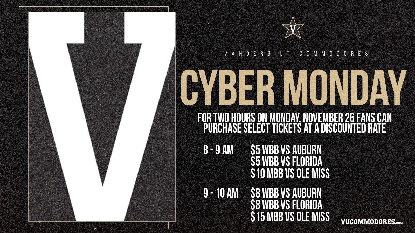 Vanderbilt basketball Cyber Monday deals University