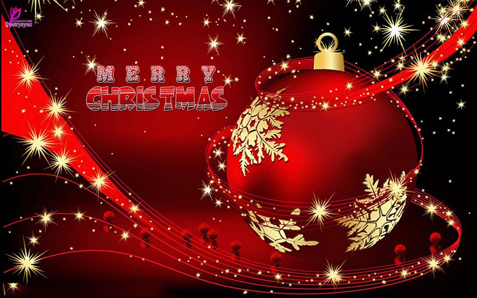Merry Christmas Balls Wishes Full HD Wallpaper Download Free