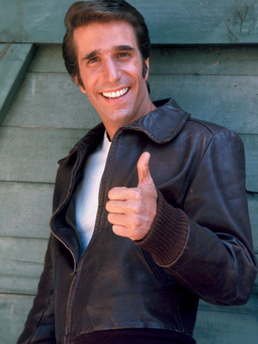Buy Happy Days Fonzie Bomber Brown Leather Jacket at affordable rate