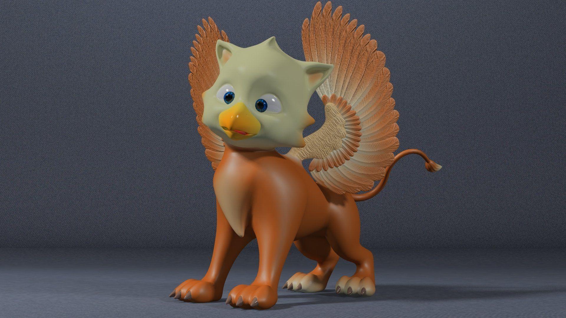 Baby Griffin 3D HD Wallpaper
