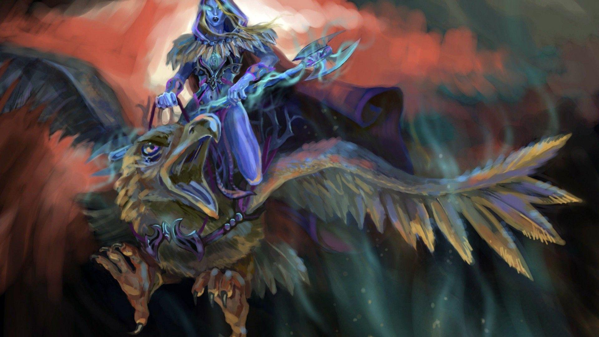 Woman Warrior On A Griffin 2560x1600 Fantasy Wallpaper 31035