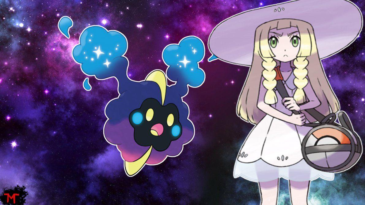 Lillie and Nebby (Cosmog) Wallpaper