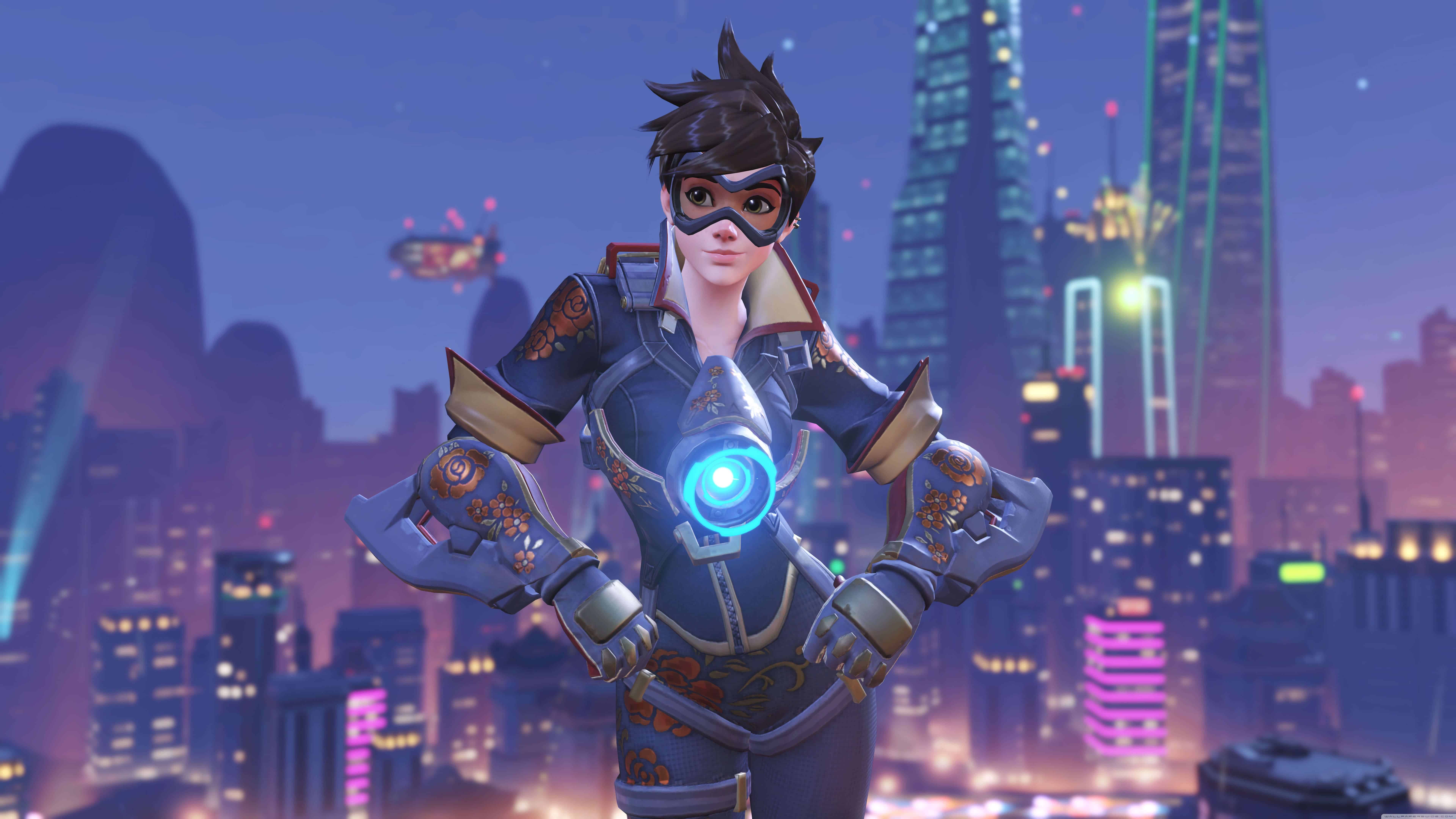 Download 4k Overwatch Tracer Classic Skin Wallpaper