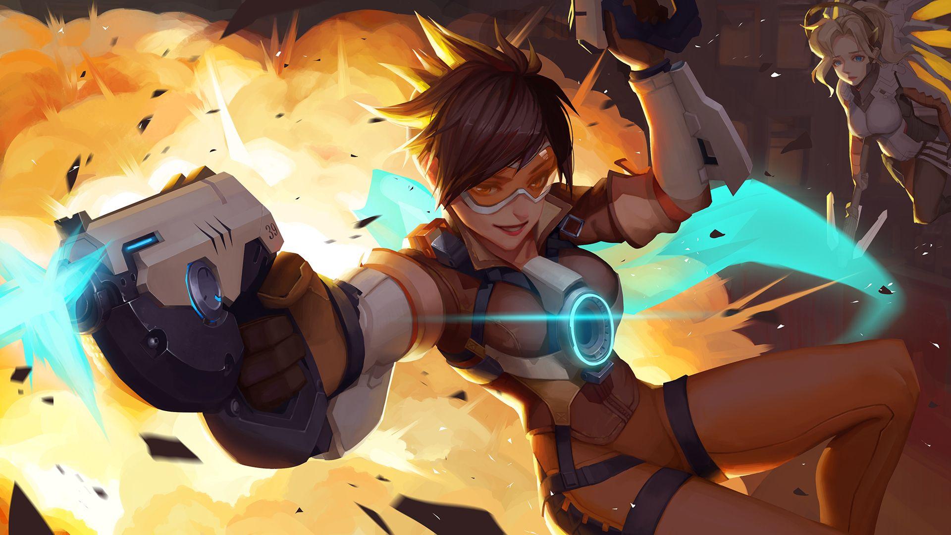 Overwatch - Tracer Wallpaper by MikoyaNx