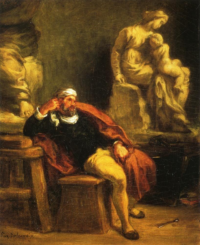 Eugene Delacroix. Eugene Delacroix. Michelangelo, Oil