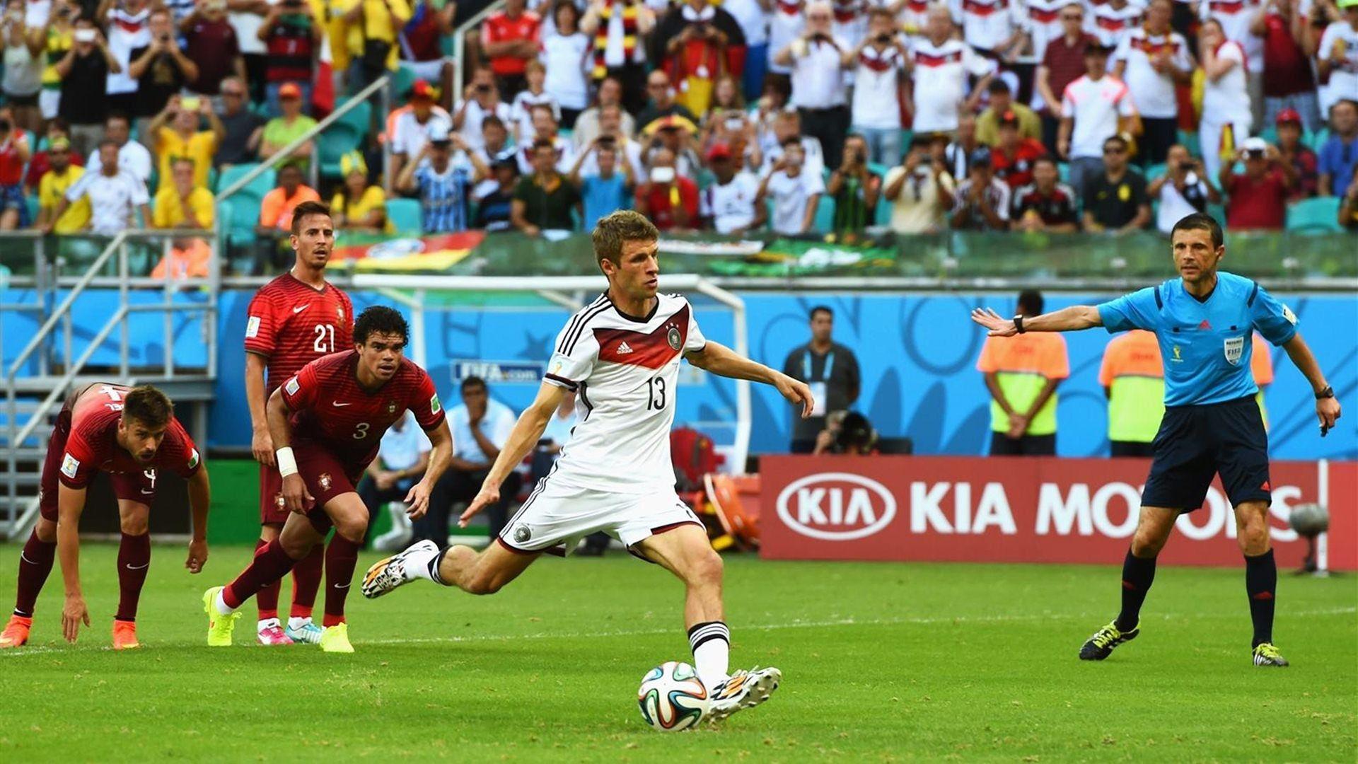 Germany Player Thomas Muller Penalty FIFA World Cup 2014 Wallpaper