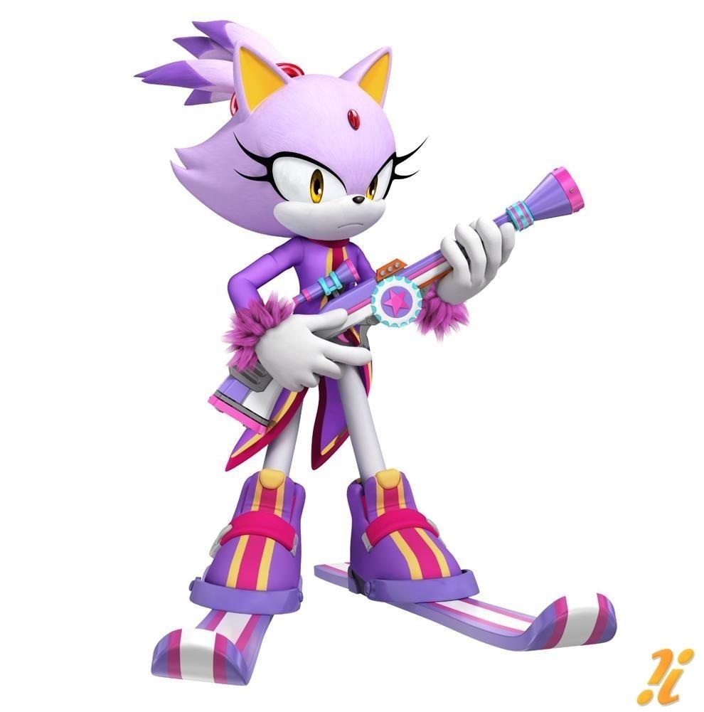 Blaze The Cat ON SKIIS Mario And Sonic At The Olympic Winter Games