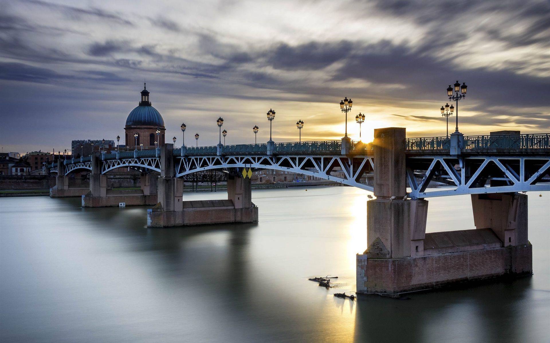 Wallpaper Toulouse, France, bridge, river 1920x1200 HD Picture, Image