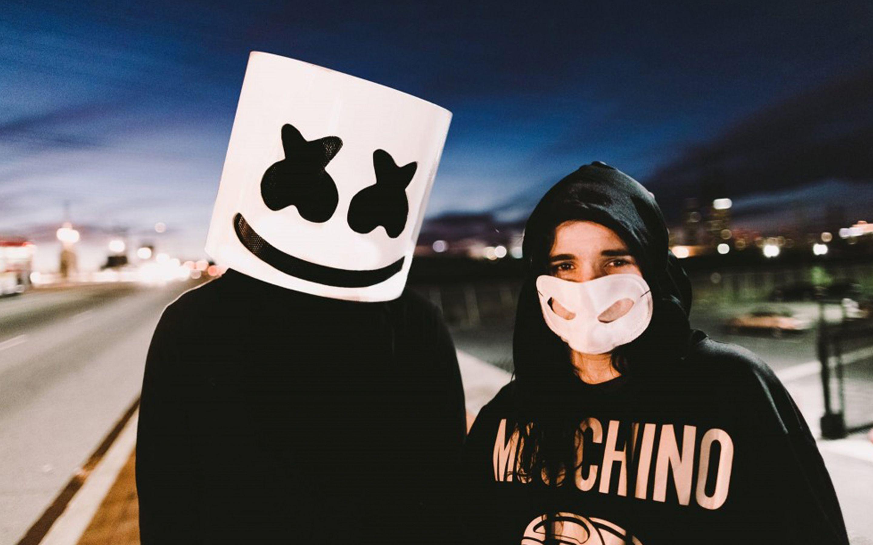 Download wallpaper Marshmello, Moschino, street, DJs, superstars