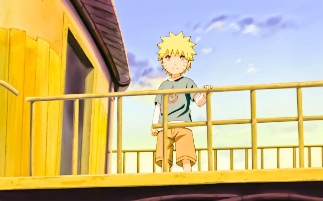 Naruto Kid on a Bridge Widescreen Wallpaper