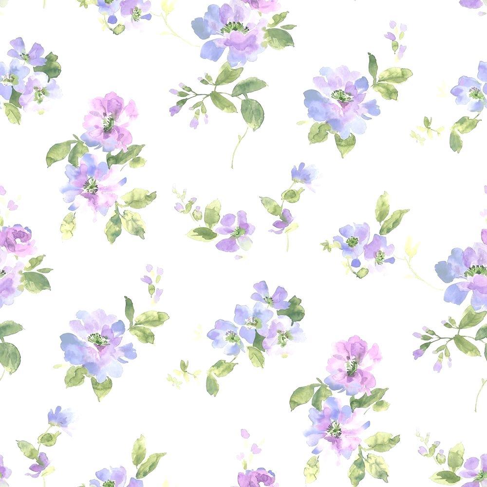 Floral Wallpaper Samples Purple Watercolor Sample Wallpaper