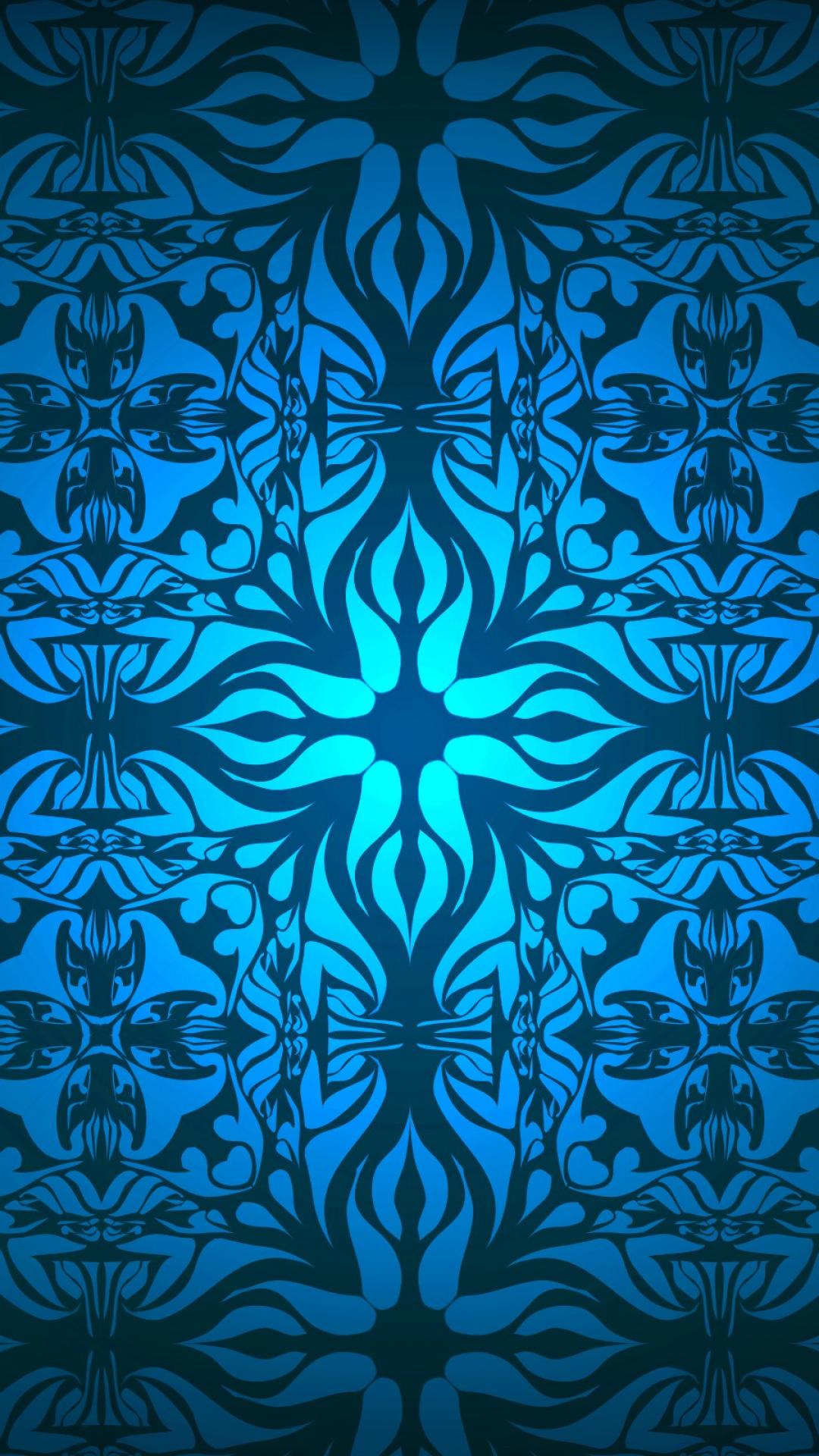 Light blue shapes turkey artwork antique ceramic background