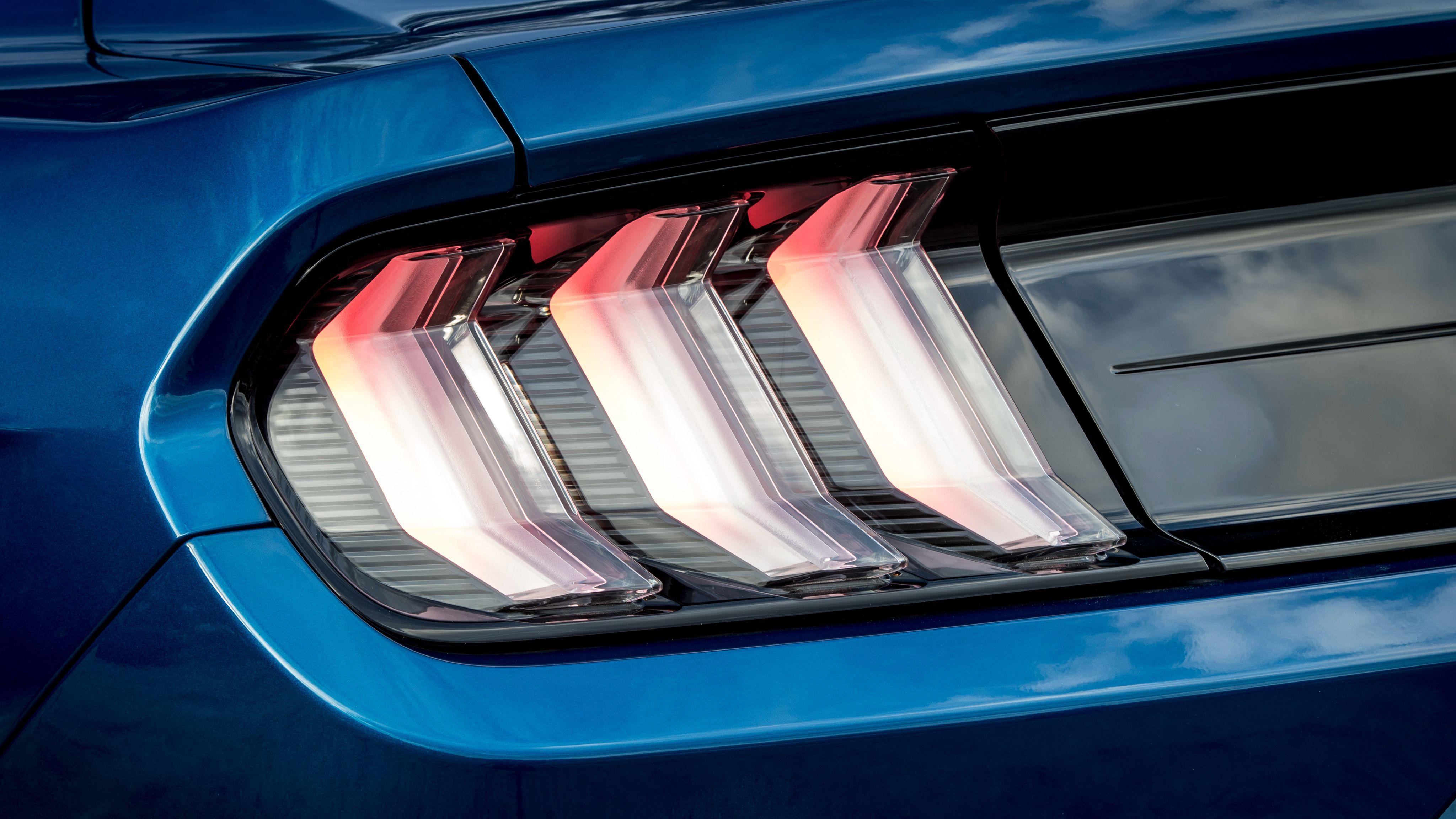 Ford Mustang LED Tail lights 4K Wallpaper. HD Car Wallpaper