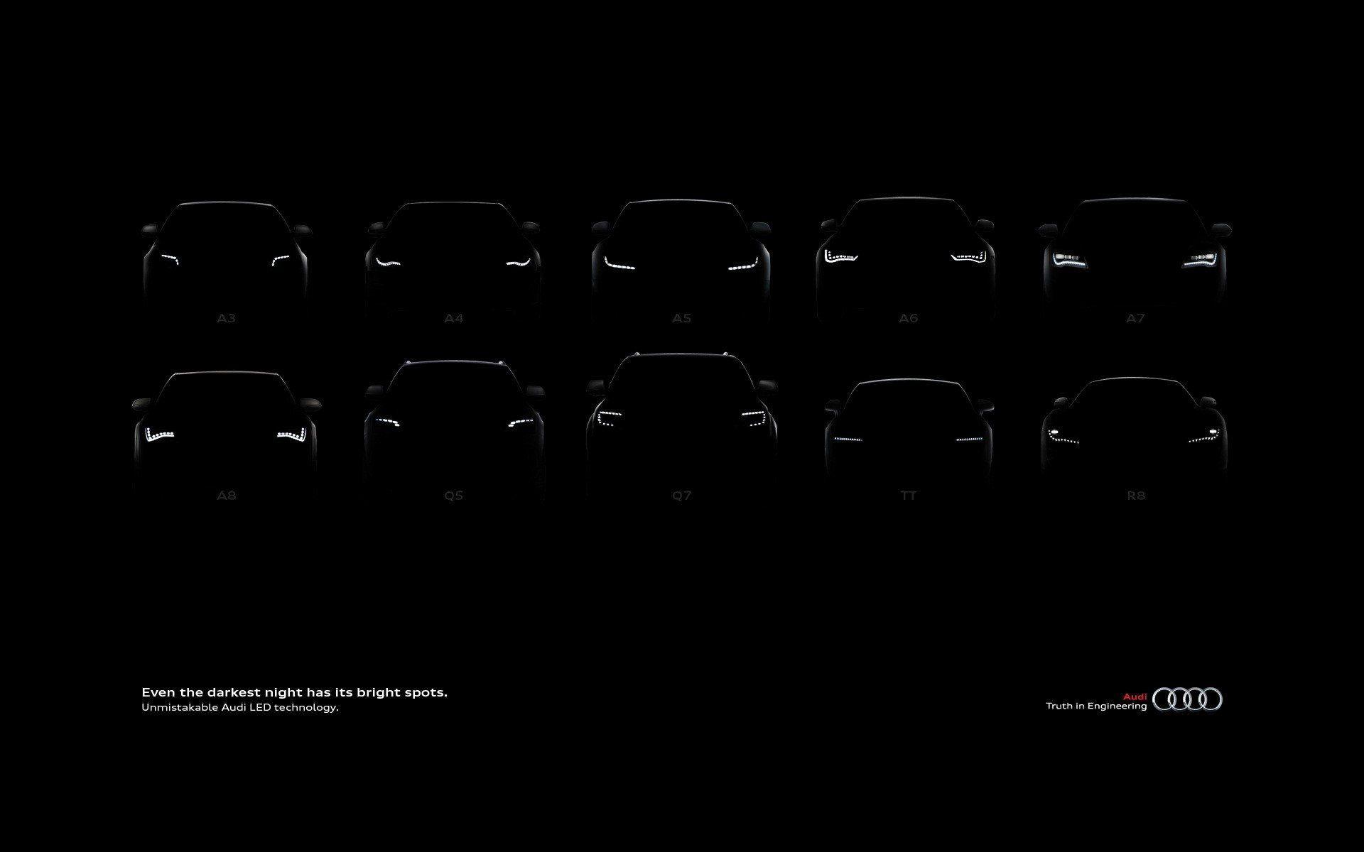Light dark Audi LED wallpaperx1200