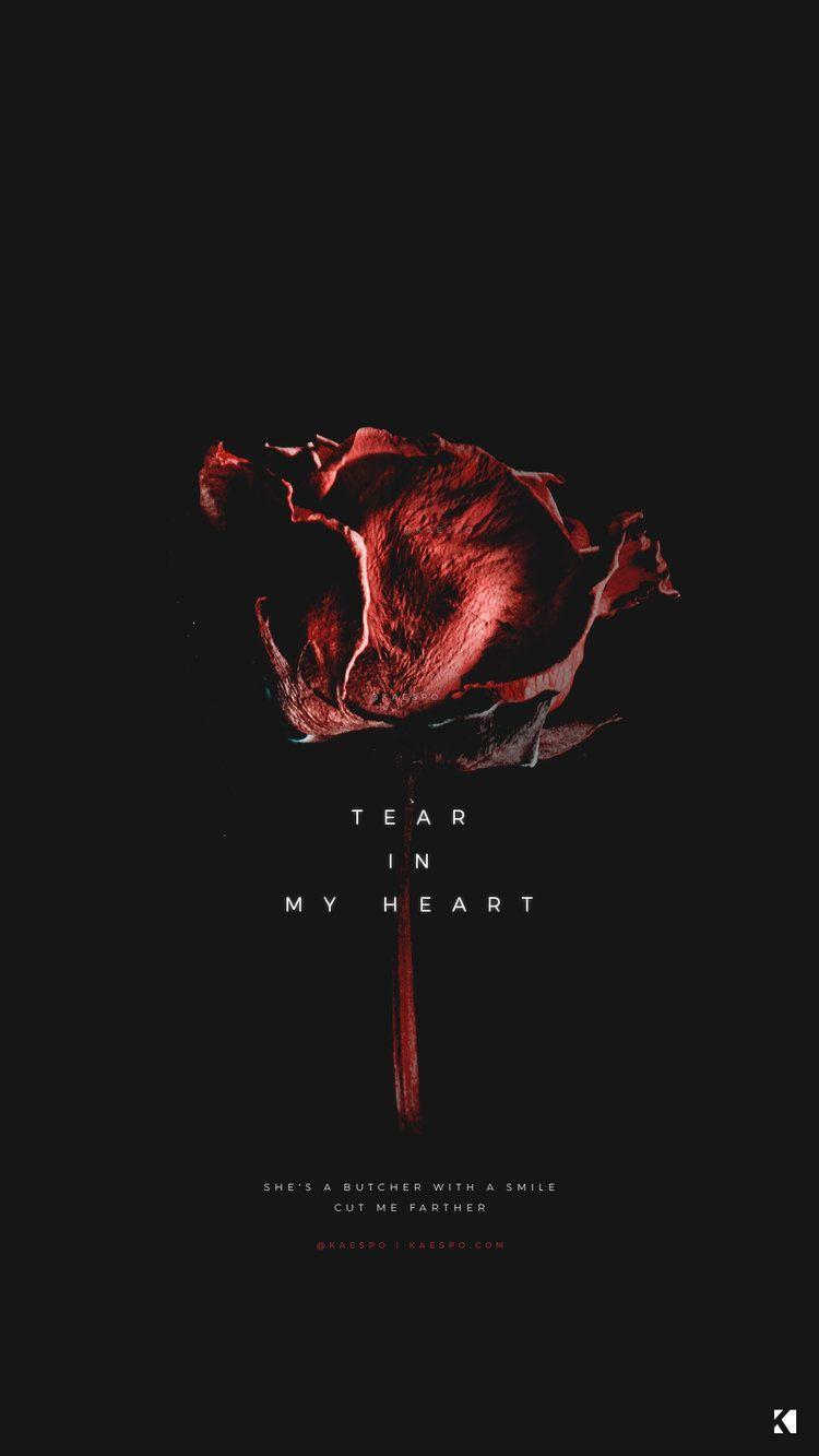 Wallpaper No. 421 Red Florals + Blurryface Album Lyrics