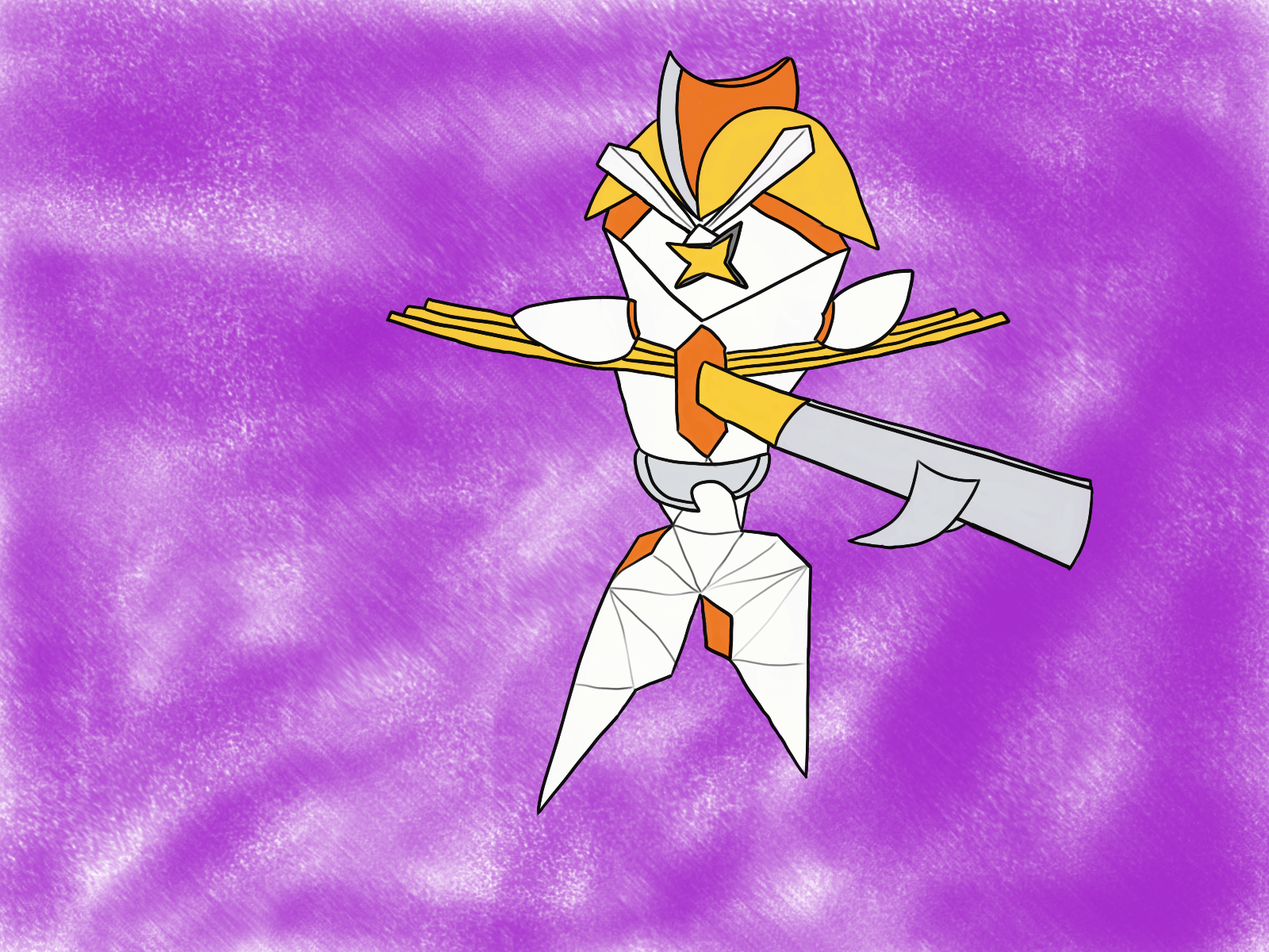 I drew a fusion of Kartana and Bisharp for an art contest