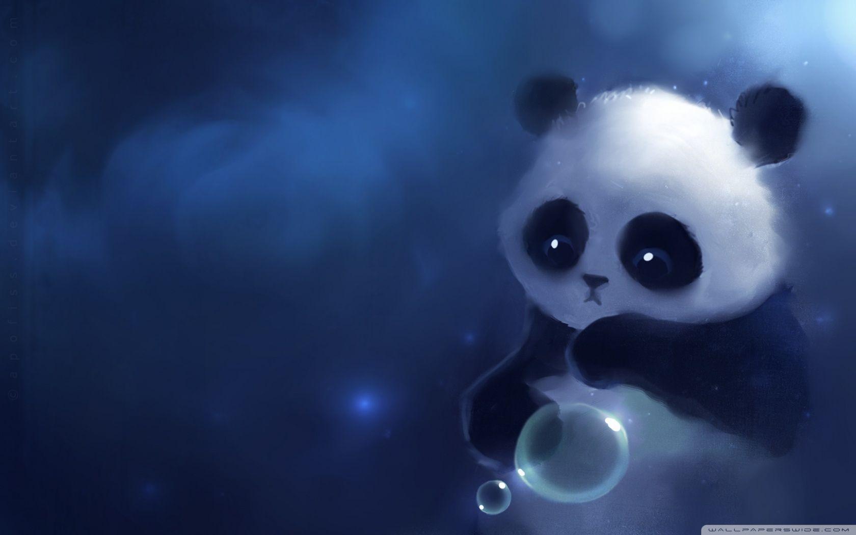 Sad Panda Painting Ultra HD Desktop Background Wallpaper for 4K UHD TV, Widescreen & UltraWide Desktop & Laptop, Tablet