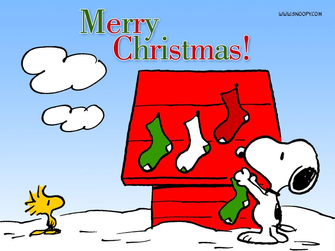 Snoopy Christmas Peanuts Cartoon Full HD Image Wallpaper for iPad