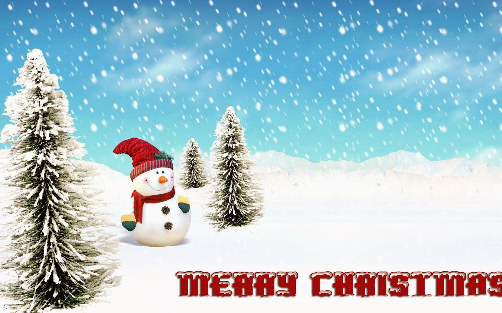 image of Cartoon Snowman Christmas Wallpaper - #CALTO