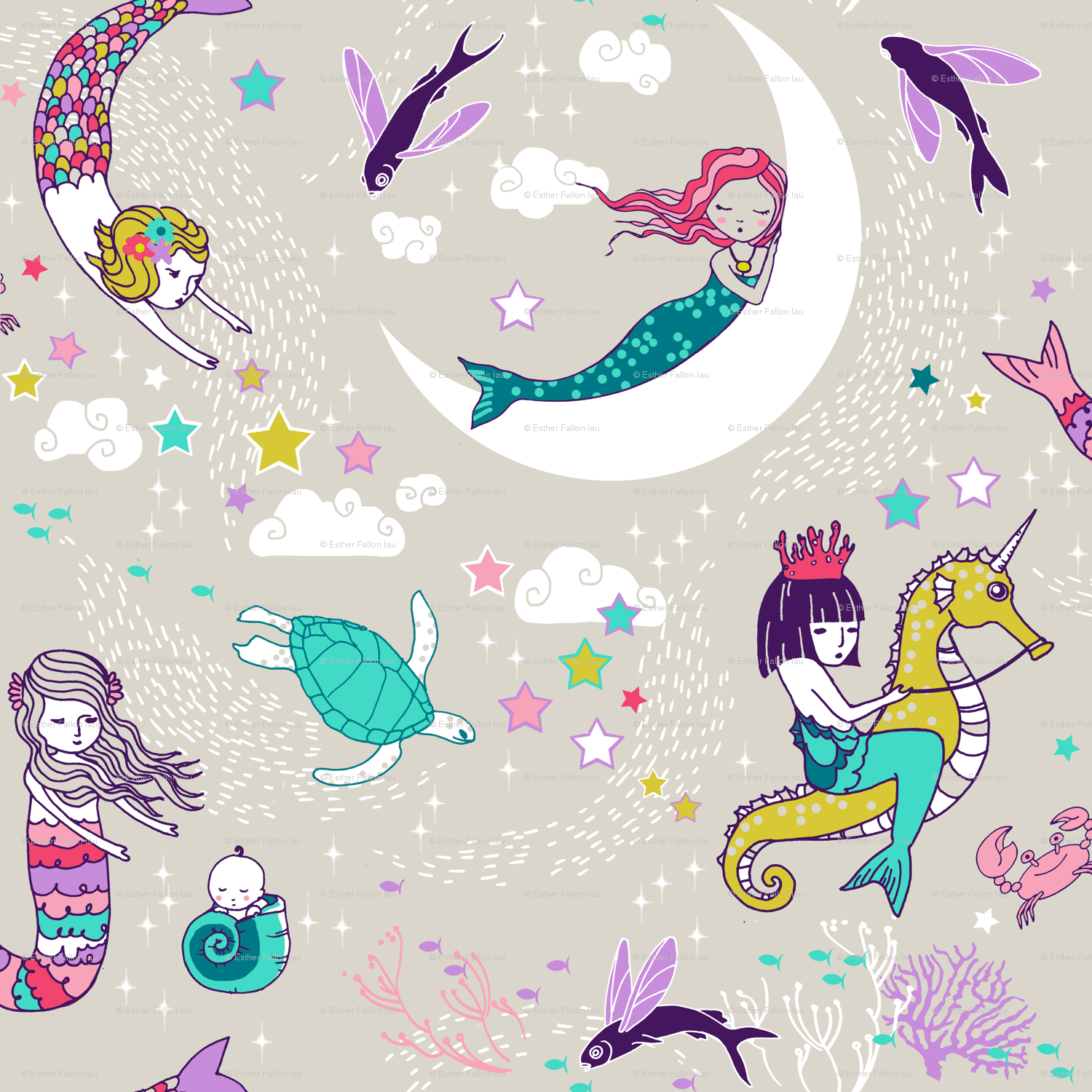 Mermaid Lullaby (Candy) LARGE wallpaper