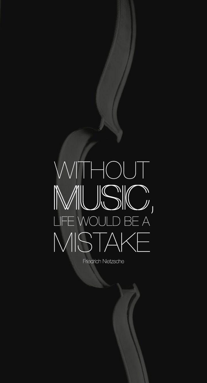 Without music life is a mistake iPhone wallpaper. iPhone Wallpaper