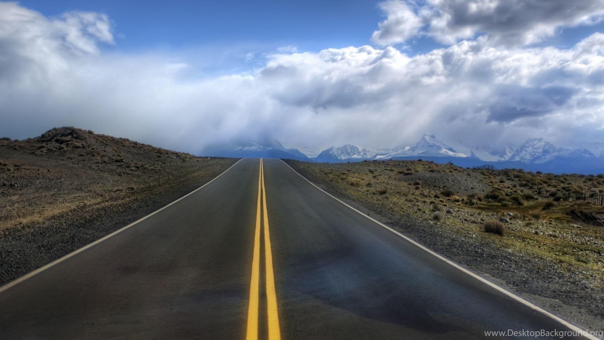 Long Road In Argentina HD Desktop Background