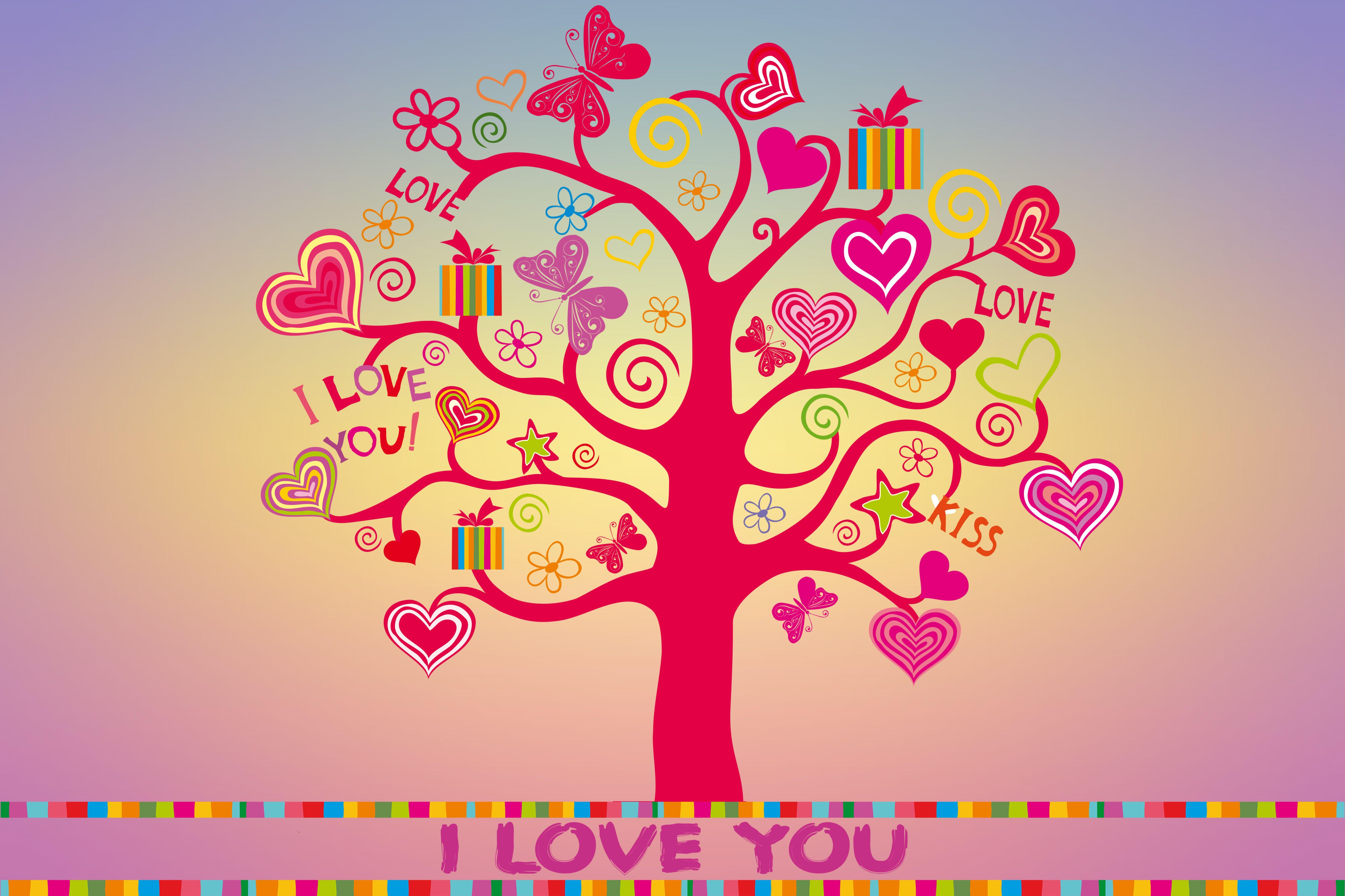 Love Tree 5k Retina Ultra HD Wallpaper. Background Image