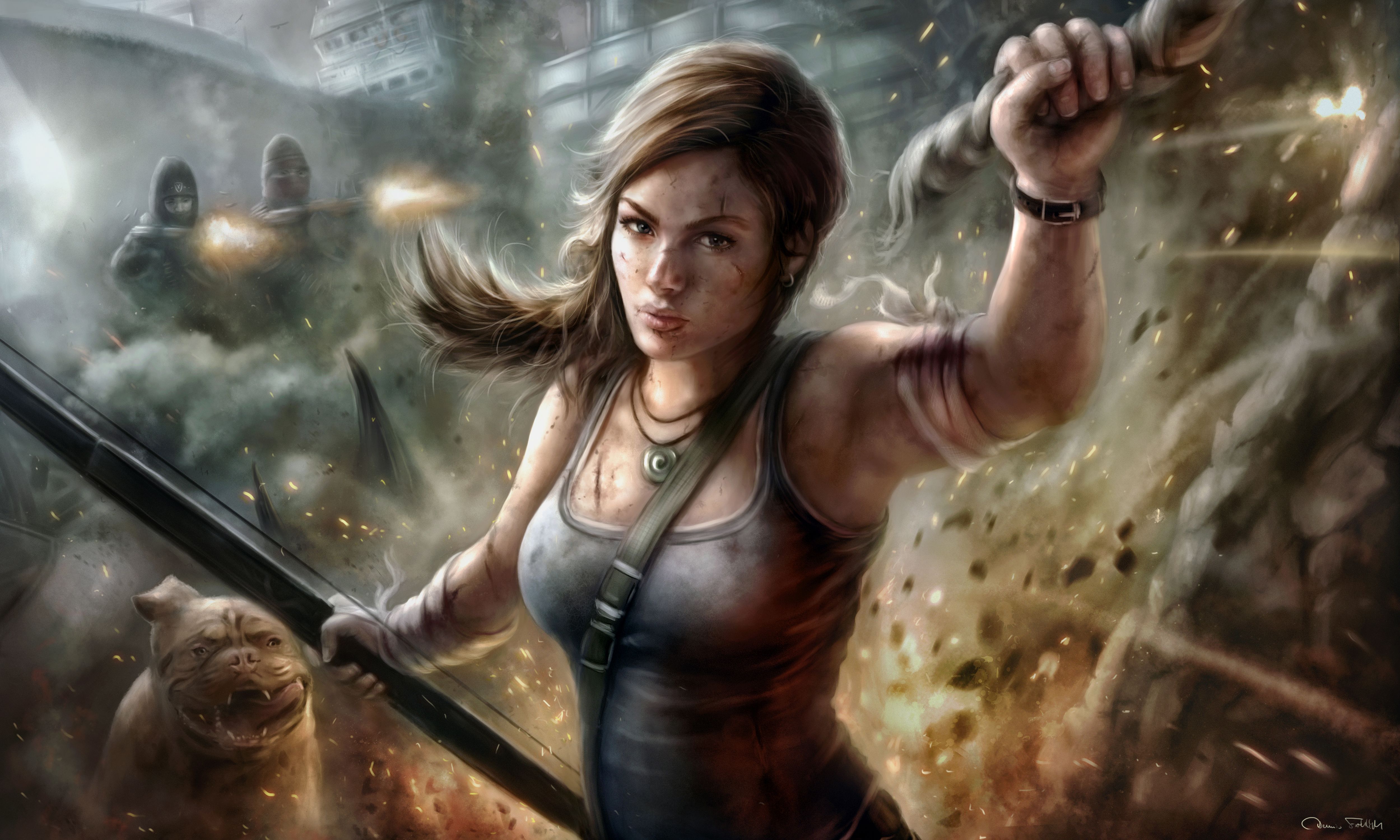 Lara Croft Tomb Raider Fanart 5k, HD Games, 4k Wallpaper, Image