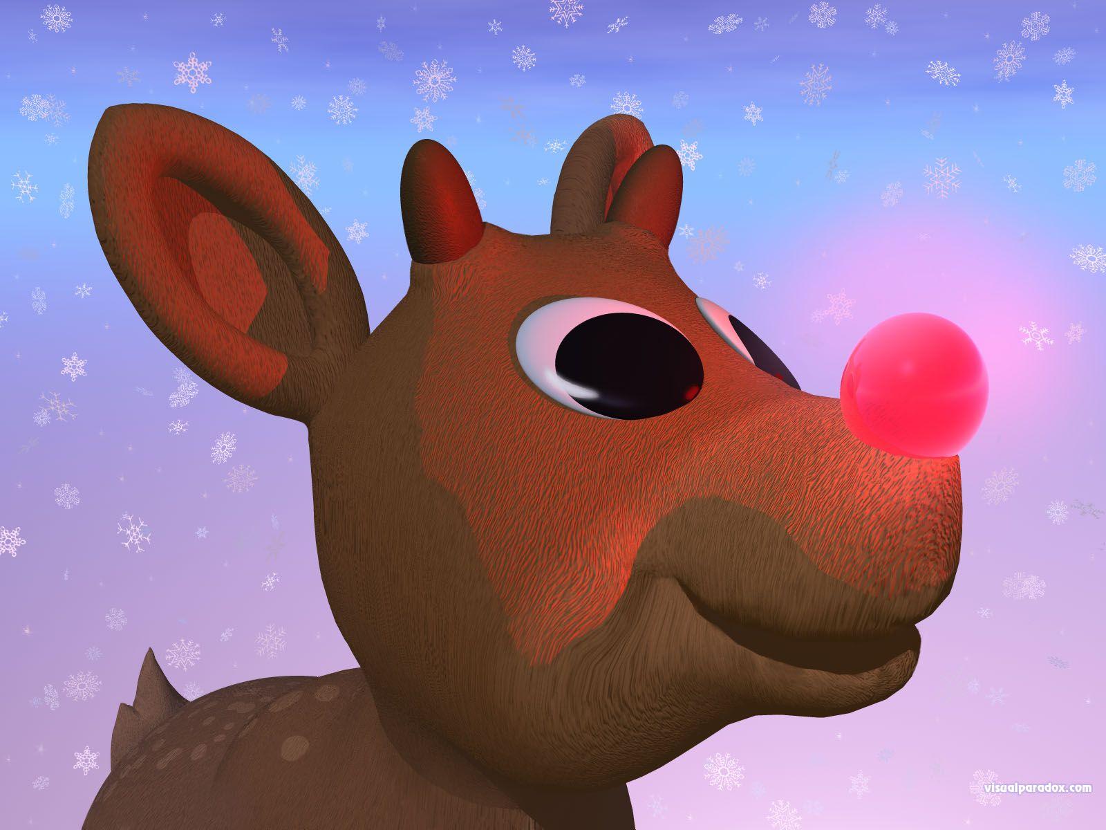 Free 3D Wallpapers 'Rudolph' 1600x1200.