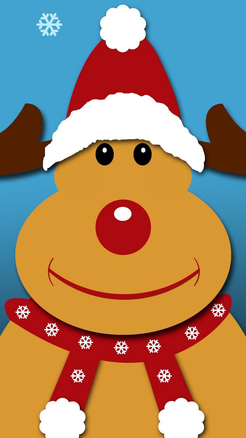 Download wallpaper 938x1668 rudolph, reindeer, christmas, new year