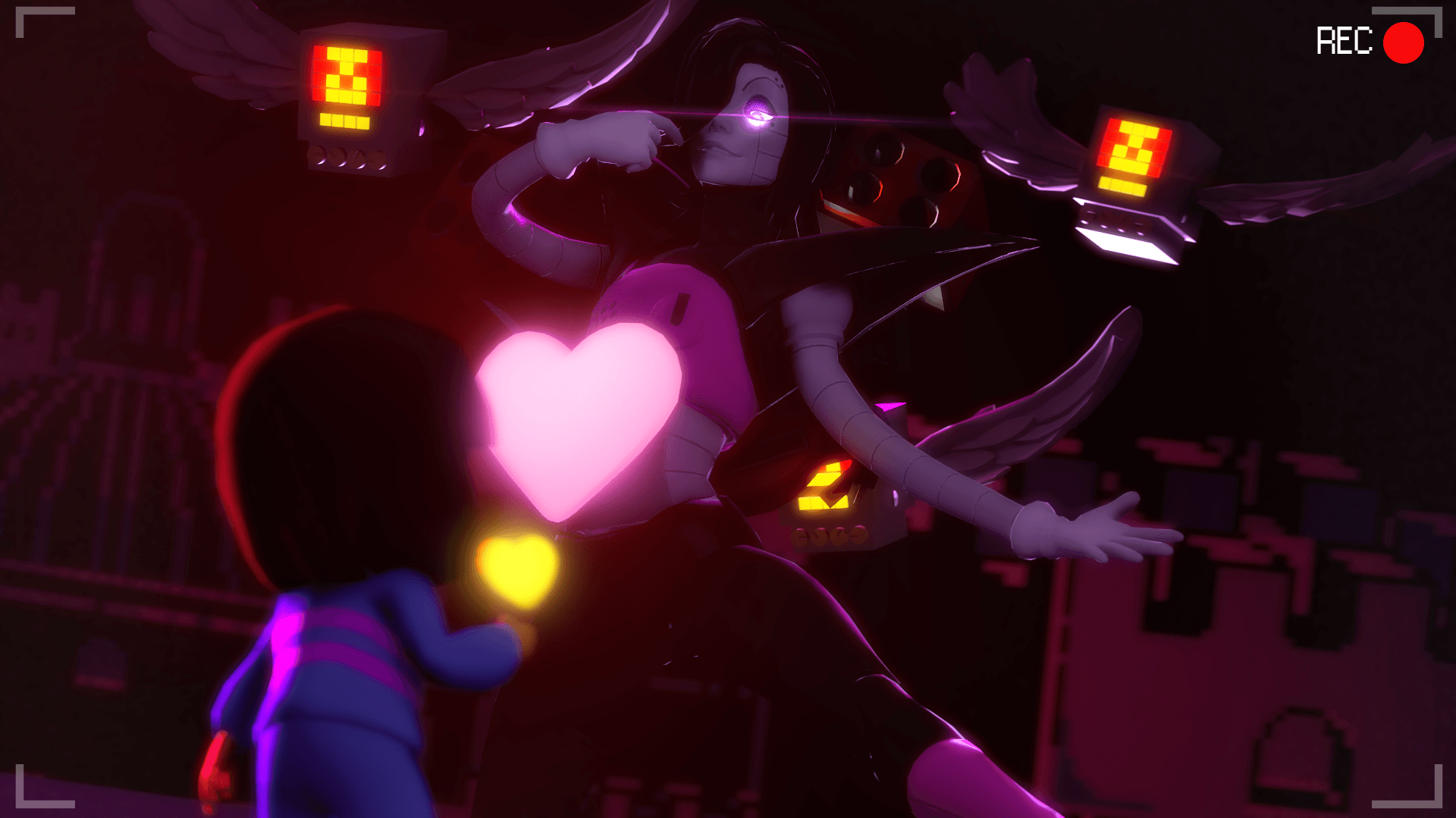 Mettaton and Frisk
