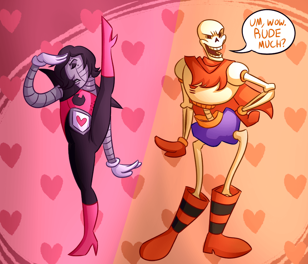 UNDERTALE The Game Image Undertale Papyrus And Mettaton By Kio Art