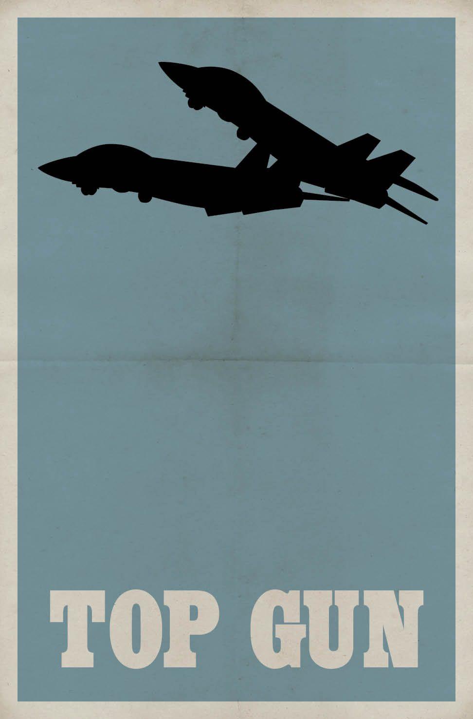 top gun minimalist movie poster