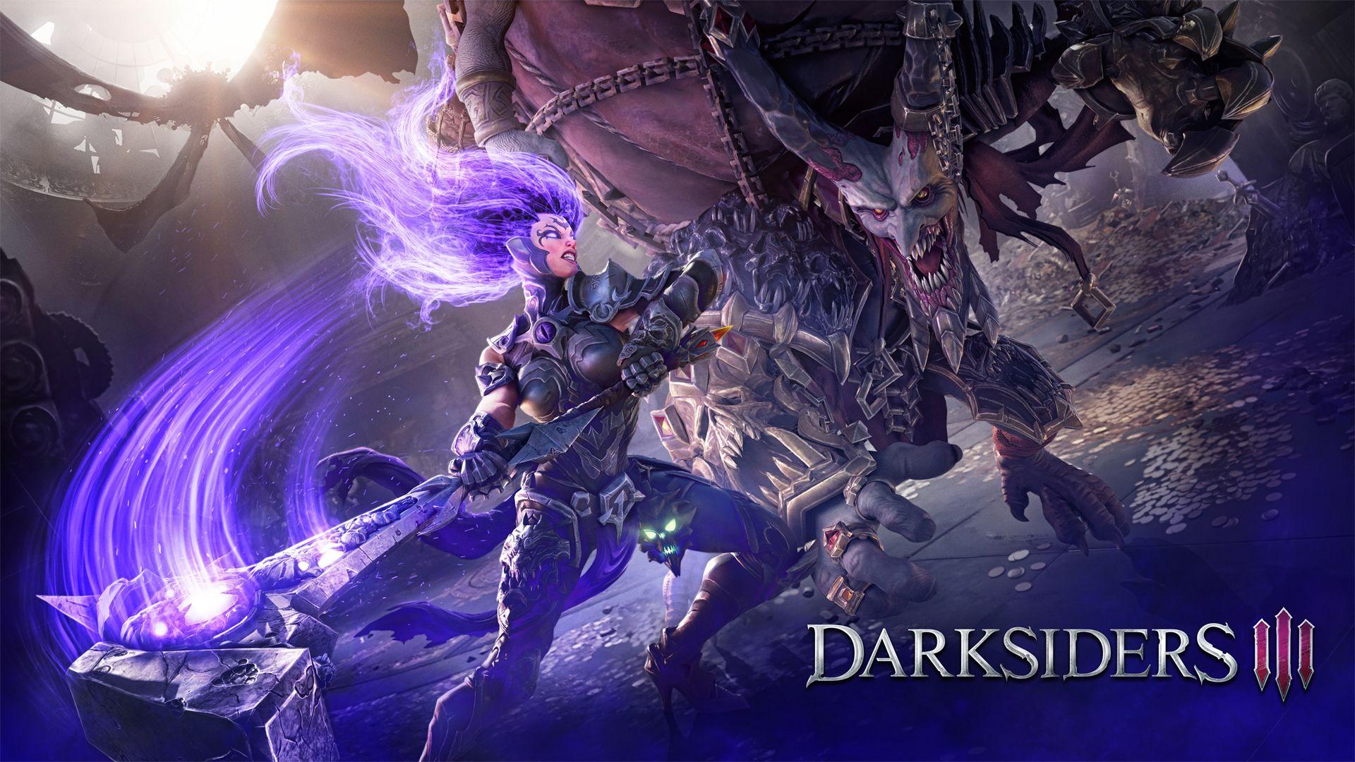 Fury against demon. Wallpaper from Darksiders III