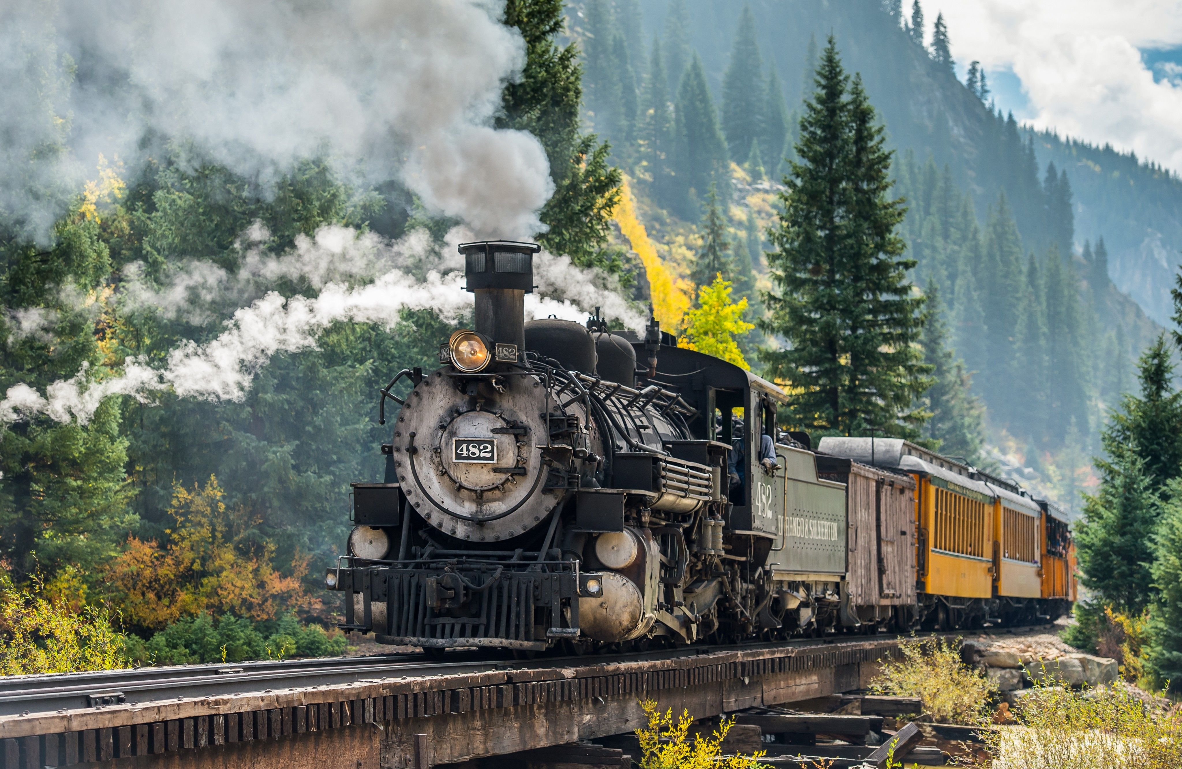 Download 4096x2664 Train, Steam, Railway Wallpaper