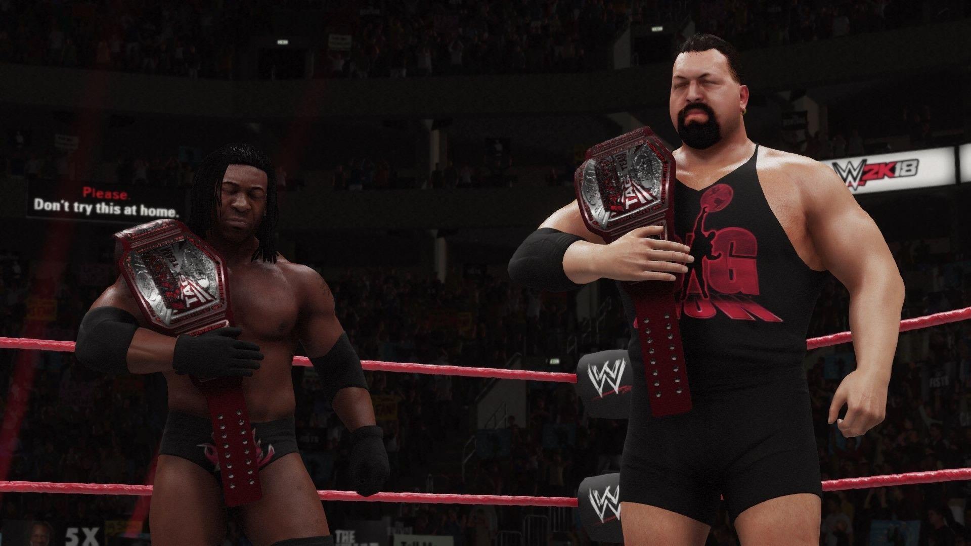 Booker T and Big Show: Tag Team Champions of Raw. (WWE 2K18) My own