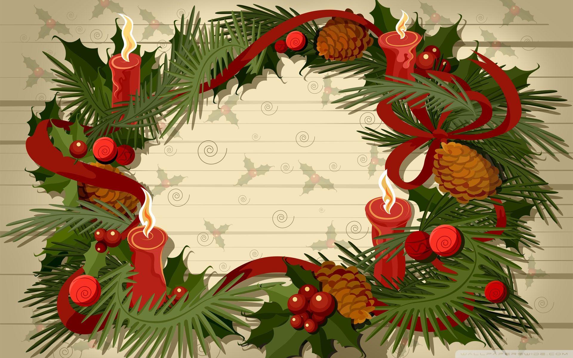 Christmas Wreath Vector ❤ 4K HD Desktop Wallpaper for 4K Ultra HD