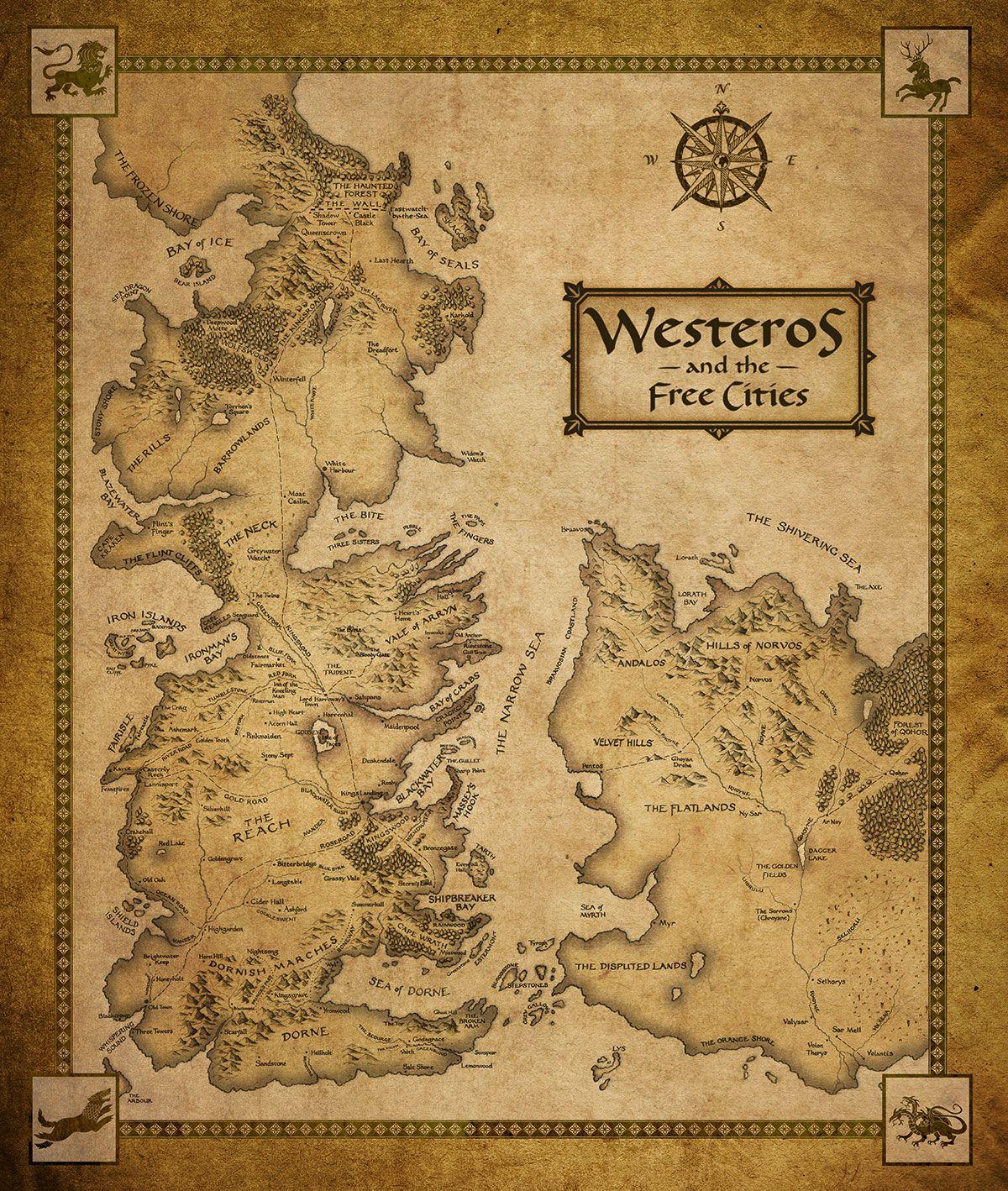 Game of Thrones image Westeros and the Free Cities map HD wallpaper