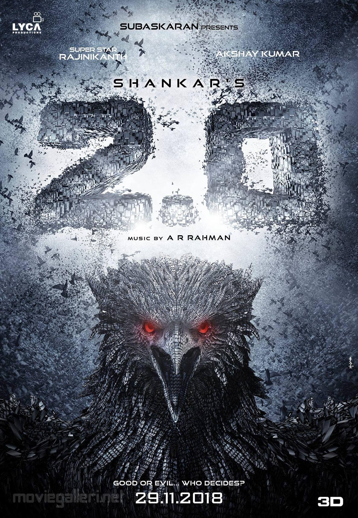 Rajinikanth's 2.0 Movie Release Date 29 November 2018 Poster HD