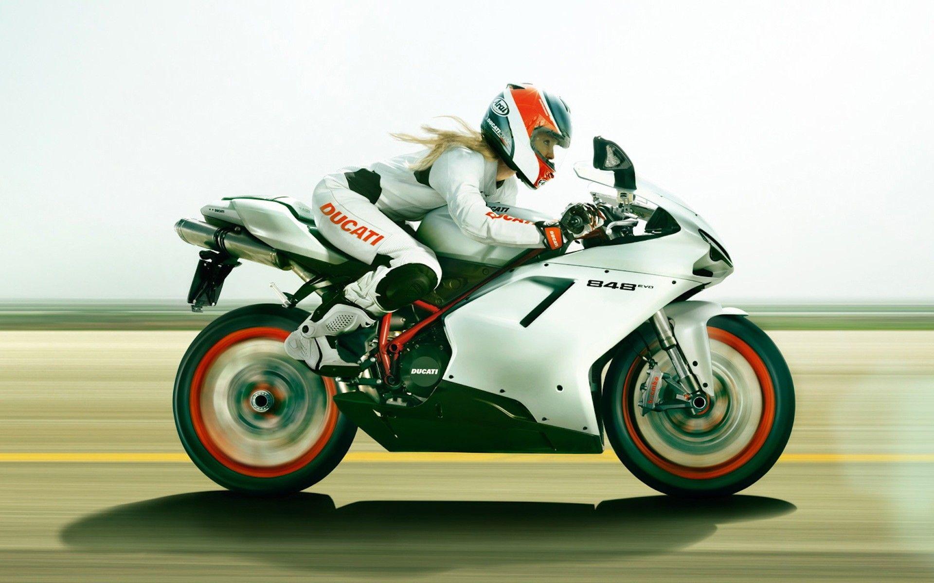 Ducati Motorcycle Rider Wallpaper