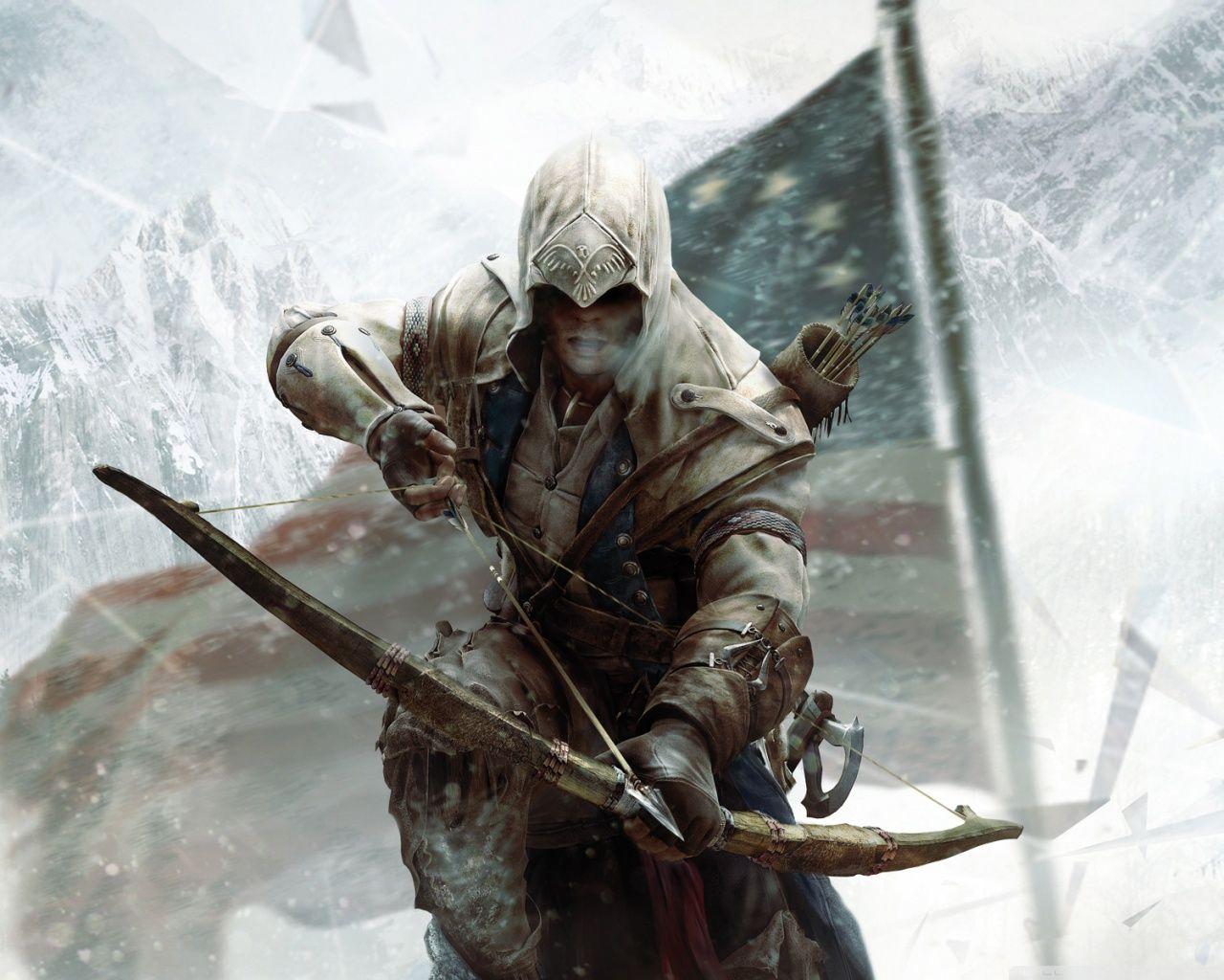 Assassin's Creed 3 Connor Bow Ultra HD Desktop Backgrounds