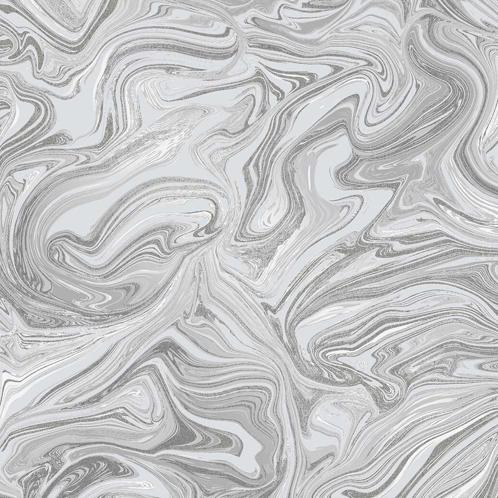 Henderson Interiors Prosecco Sparkle Marble Wallpaper Grey, Silver